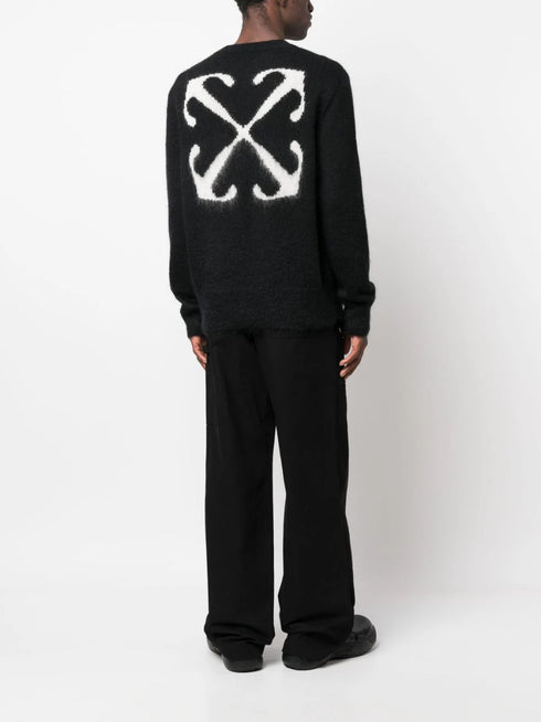 Arrow intarsia crew-neck jumper